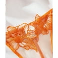 thumbnail image 4 of Orange Lingerie Set Embroidery Mesh Underwire, 4 of 5