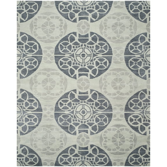 SAFAVIEH Wyndham Louise Medallion Area Rug, Silver/Blue, 10' x 14'