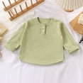 thumbnail image 6 of ATOGUTA Long Sleeve Shirts Girls Casual Long Sleeve T Shirts Kids Crewneck Tops Fashion Tees Size 0-12, Green, 6 of 6