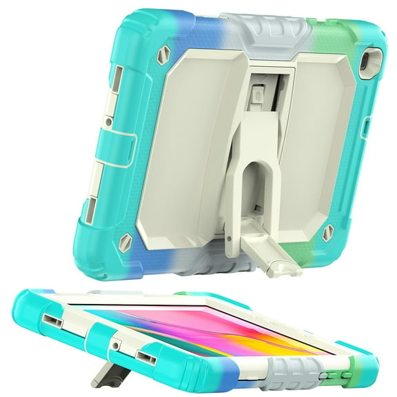 Case For Samsung Galaxy Tab A (8.0 inch) Heavy Duty Full Body 2in1 Rugged Shockproof Protective Tablet Kickstand Tablet Cover [ Beige / Camo Mint ]