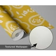 thumbnail image 6 of S4Sassy Peel & Stick Vinyl Wallpaper, Trellis Floral Wall Paper Contact Paper Waterproof - Mustard, 25"x120", Textured Finish, Removable Asian Style Covering for Home Decor in Bedrooms & Living Areas, 6 of 9