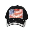 thumbnail image 2 of Top Headwear Studded USA Flag Baseball Cap - Black, 2 of 4