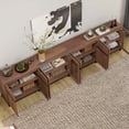 Home Bedroom Storage Cabinet, 4 In 1 Chest with Glass Doors and ...