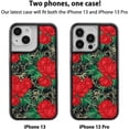 thumbnail image 4 of ZERO GRAVITY Crimson Phone Case for iPhone 13 & 13 Pro - Clear Phone Case with Embroidered Design, Shockproof Protective Clear Case with Raised Corners - Drop Tested, 360 Protection, 4 of 6