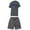 Dark Gray, variant on Trends Womens 2 Piece Outfits Tshirts Set Trapstar Printed Short Sleeve T-shirts and Bermuda Shorts Loungewear Sweatsuit Oversized Lounge Sets Trapstar Womens Clothes(Red, L)