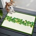 thumbnail image 3 of Entryway Rug 2'x3', Happy St. Patrick's Day Small Rug for Kitchen Bathroom Door Mat Indoor Entrance, Lucky Green Shamrock Grasses Non-Slip Area Rugs Floor Mats Carpet Front Door Rugs, 3 of 8