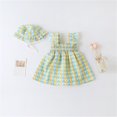 thumbnail image 2 of Gibobby Mamelucos para bebe niño Ropa para niña recién nacida, mono de encaje, mono con volantes, mono con tirantes, conjunto de trajes para(Amarillo, 6-9 Meses), 2 of 5