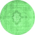 thumbnail image 1 of Ahgly Company Indoor Round Medallion Emerald Green Traditional Area Rugs, 8' Round, 1 of 4