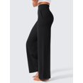 thumbnail image 2 of Pantalones de yoga CRZ YOGA Butterlift, cintura alta, pierna ancha, negros, XS, 2 of 5