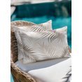 thumbnail image 3 of Outdoor Pillows Waterproof, Tropical Palm Leaves Bedding Throw Pillows with Insert for Couch Sofa Bed, Summer Natural Botanical Beige Brown 12x20 Inch Pillowcases Decorative Patio Pillow Set of 1, 3 of 7