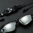 thumbnail image 4 of XASZHN Large Frame Electroplated Anti Fog Swimming Goggles for Men Women Pool Sports Black One Size, 4 of 7