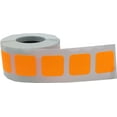 thumbnail image 2 of Fluorescent Orange Square Stickers | 0.75" Inch Square | 500 Pack, 2 of 4