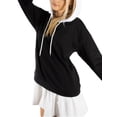 thumbnail image 4 of Jess por Meiko Vestido de Mujer de Manga Larga con Capucha Doble Capa Vestido Casual M Negro, 4 of 7