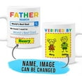 thumbnail image 4 of Personalized World's Best Dad Mug Fathers Day Christmas Thanksgiving Gifts for Dads Grandpa Papa From Son Daughter Grandson Granddaughter 11 Oz 15 Oz Ceramic Coffee Mug (2 Kids), 4 of 7