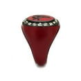 thumbnail image 4 of Stainless Steel Red and Black Ion Plated Crystal Masonic Freemason Ring Size 10, 4 of 5