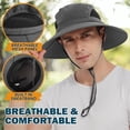 thumbnail image 4 of EINSKEY Sombrero de ala ancha para el sol, protección UV UPF 50+, impermeable, plegable, para hombres y mujeres, pesca, senderismo, playa, jardín, 4 of 8