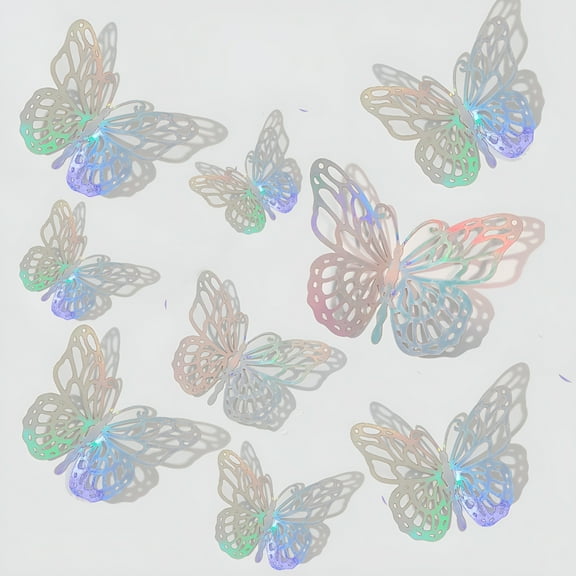 LAMIRO Wall Art,12Pcs 3D Butterfly Wall Decorations 3 Sizes 6 Styles 4 Colors Butterfly Party Decorations Birthday Decorations Butterflies for Wall Decor Living Room,Home Decor