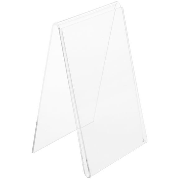 Plymor Clear Acrylic Folded A-Frame Holder for 1 Sign or Photo, 5.5" H x 3.5" W x 3" D, Pack of 3