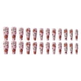 thumbnail image 2 of EBCUE Halloween Press on Nail Long Coffin Fake Nails Matte Full Cover Cute False Nails with Ghost Pumpkin designs Stick Acrylic Nail Reusable Glue on Nails for Women Halloween Party Finger Decor24pcs, 2 of 5