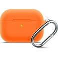 thumbnail image 5 of AirPods Pro Case Cover with Keychain, Full Protective Silicone Skin Accessories for Women Men Girl with Apple AirPods Pro Case,Front LED Visible-Orange, 5 of 5