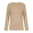 thumbnail image 2 of Besolor Women's Long Sleeve Shirts Casual Lightweight Crewneck Basic Knit Tops Fall Fashion Clothes, 2 of 7
