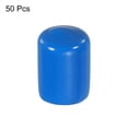 thumbnail image 3 of Unique Bargains 50pcs Rubber End Caps Cover 15mm Vinyl Screw Thread Protector Round PVC Vacuum Caps for Screw Bolt Pipes, Blue, 3 of 5