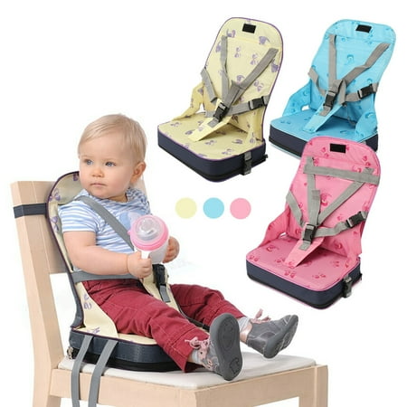 Toddler Foldable High Chair Booster Seat Dining Feeding Chair Foldable Baby Booster Seat With Harness Safety Travel Dine Out Folding For Baby Kids