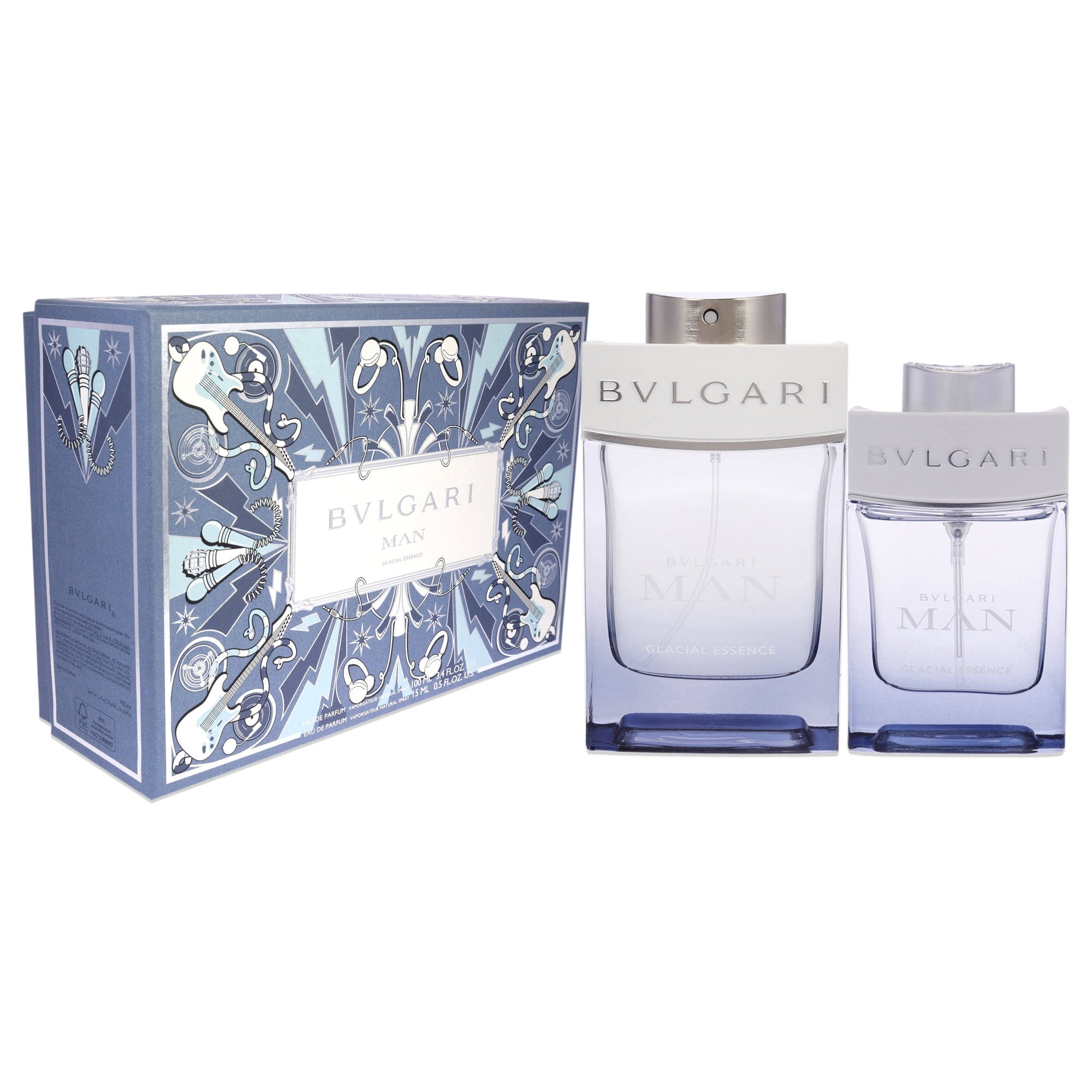 BVLGARI MAN GLACIAL ESSENCE ギフトセット Bvlgari Man Glacial Essence Eau De Parfum 2-Pcs Set / New With Box
