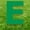Green, variant on Pink Letter E 20 inches tall
