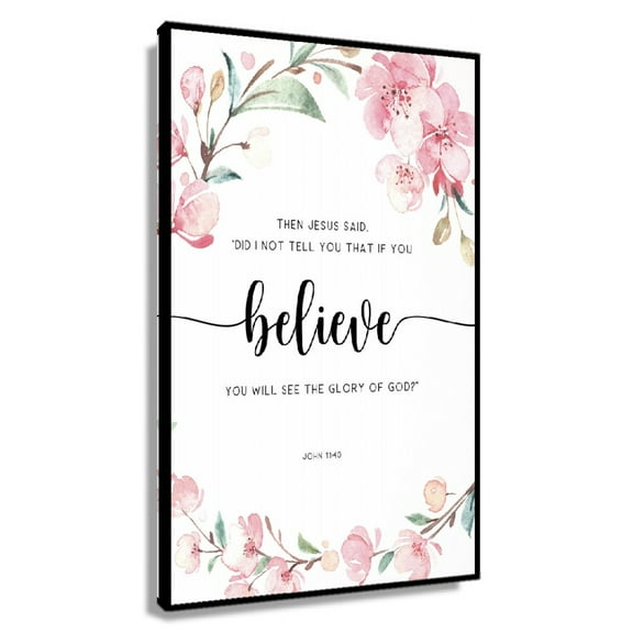 John 11 40 Bible Verse Wall Art Watercolor Printable Scripture Wall Art Print Christian Wall Decor Print Gift, If You Believe, Glory of God