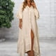 thumbnail image 1 of Vestido Largo Básico Impresión de vestido largo básico de gran tamaño para mujer elegante ropa diaria (blanco L) Cgtredaw para Mujer Blanco T XL, 1 of 6