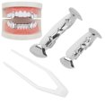 thumbnail image 3 of Hip Hop False Teeth Reusable Unfading Copper Teeth for , Festival Music Show, Easy Wearing and Remove, 3 of 7