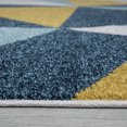 thumbnail image 3 of A2Z Amsterdam 171 Rug Navy Blue Mustard Abstract Geometric Colorful Brushed Pattern Modern Contemporary Large Office Area Rug Tapis Carpet (3x5 4x6 5x7 5x8 7x9 8x10), 3 of 6