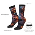 thumbnail image 4 of Cauagu Forest Cool Lion Print Crew Socks for Women and Men,Adult Athletic Running Socks 1-Pair Sports Socks Work Gear Socks with Moisture Wicking, 4 of 6
