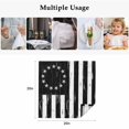 thumbnail image 5 of Black American Flag Cloth Napkins, Vintage USA Flag Stars Washable and Reusable Dinner Napkins Set of 8, Table Napkin for Kitchen Party Birthday Wedding Hotel Housewarming 20"x20", 5 of 9