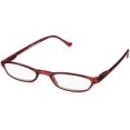 thumbnail image 1 of Peepers par PeeperSpecs Lunettes de Lecture Rectangulaires Slim Line pour Femmes, Rouge, 45 mm + 1.25, 1 of 4