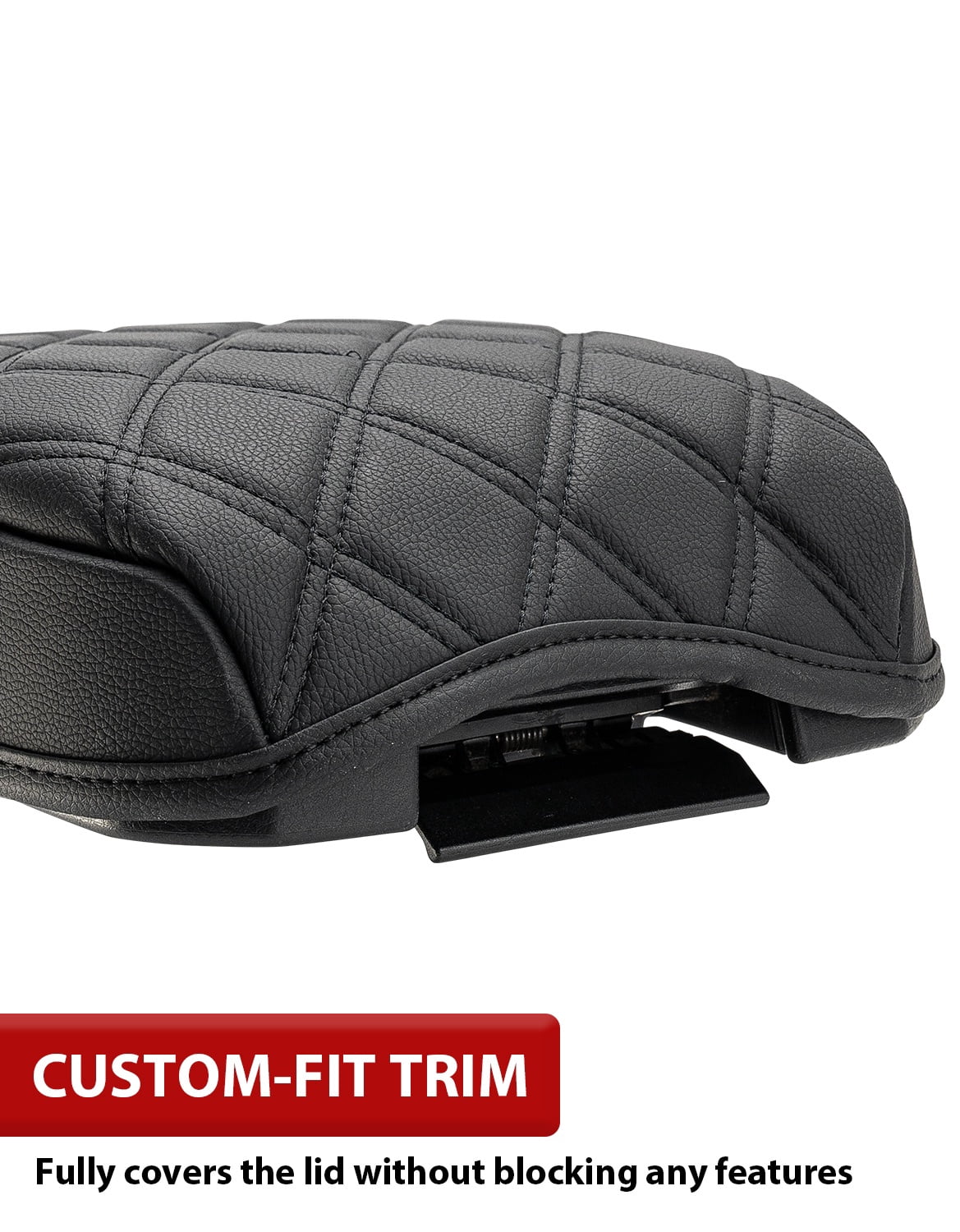 KBH Center Console Cover for Toyota Tacoma Accessories 2016-2023, Leather Middle Console Lid Armrest Cover for Car Interior, Black
