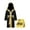 Black&Yellow, variant on Sinleey Kids Boys Boxing Costume Includes Long Sleeve Open Front Metallic Trim Satin Belt Boxer Robe and Shorts Black 12