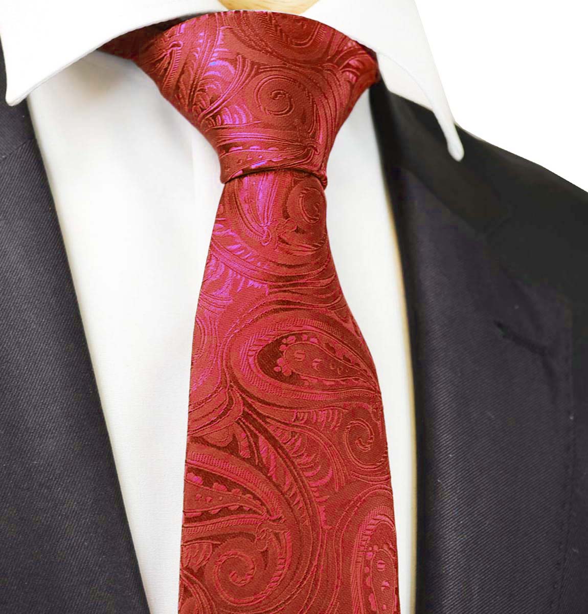 True Red Classic Paisley Men's Ties - Walmart.com