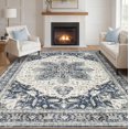 thumbnail image 1 of Alfombra Tortania 274x366 cm Vintage Boho Índigo Lavable, 1 of 9