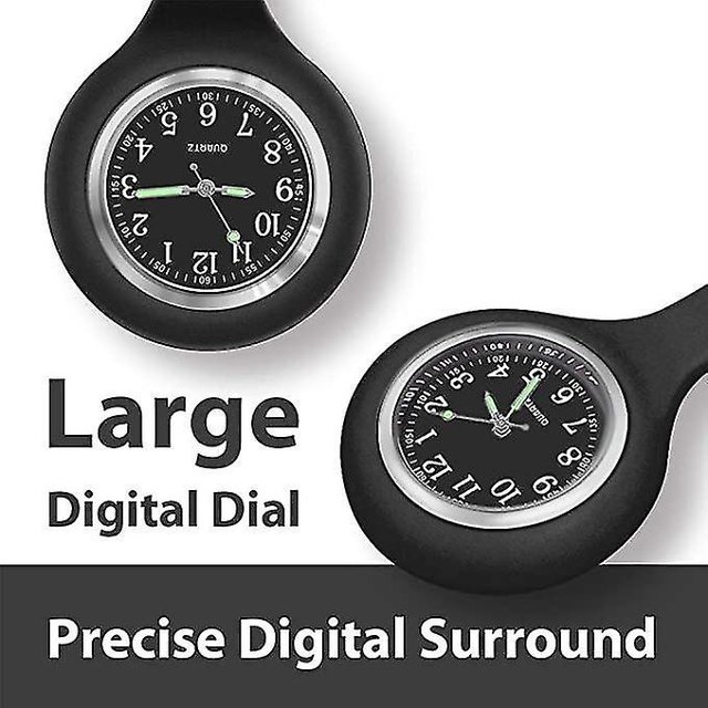 Broche de reloj de enfermera, silicona con pin/clip, dise?o que brilla en la oscuridad, enfermera de atención médica, médico paramédico LingWen 8390612154706