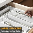 thumbnail image 7 of SpaceAid Bamboo Silverware Drawer Organizer with Labels, Expandable, 10 Slots, White, 7 of 7