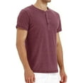 thumbnail image 3 of Iceglad Mens Fashion Casual Front Placket Basic Short Sleeve Henley T-Shirts, 3 of 10