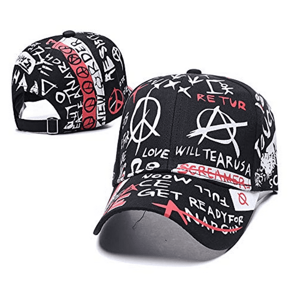 XYCCA AVEKI Graffiti Hat Adjustable Doodle Baseball Hat for Men Women 