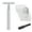 Silver, variant on Manual Safety Razor - Long Handle Traditional Shaving Razor, Matte Black (Includes 10 Blades)