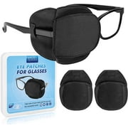 eZAKKA Eye Patches for Adults, Kids Eye Patch for Glasses Silk Patch for Lazy Eye Amblyopia Strabismus and After Surgery (Brown+Orange)