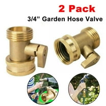 Ryhampaper Brass Garden Hose Shut Off Valve 3/4" Brass Shut Off Valve Water Pipe Faucet Connector Handy 2 Pack