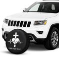thumbnail image 2 of KAKALAD Faith Hope Love Heart 01 Spare Tire Cover Universal Vehicle Accessories Buckle Car Tools 14”in, 2 of 6