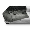 thumbnail image 3 of Moon Soft Flannel Fleece Throw Blanket, Earth Seen from the Moon Space Debris Vast Universe Day and Night Cycle Photography, Cozy Plush for Indoor and Outdoor Use, 70" x 90", Black Grey, by Ambesonne, 3 of 6