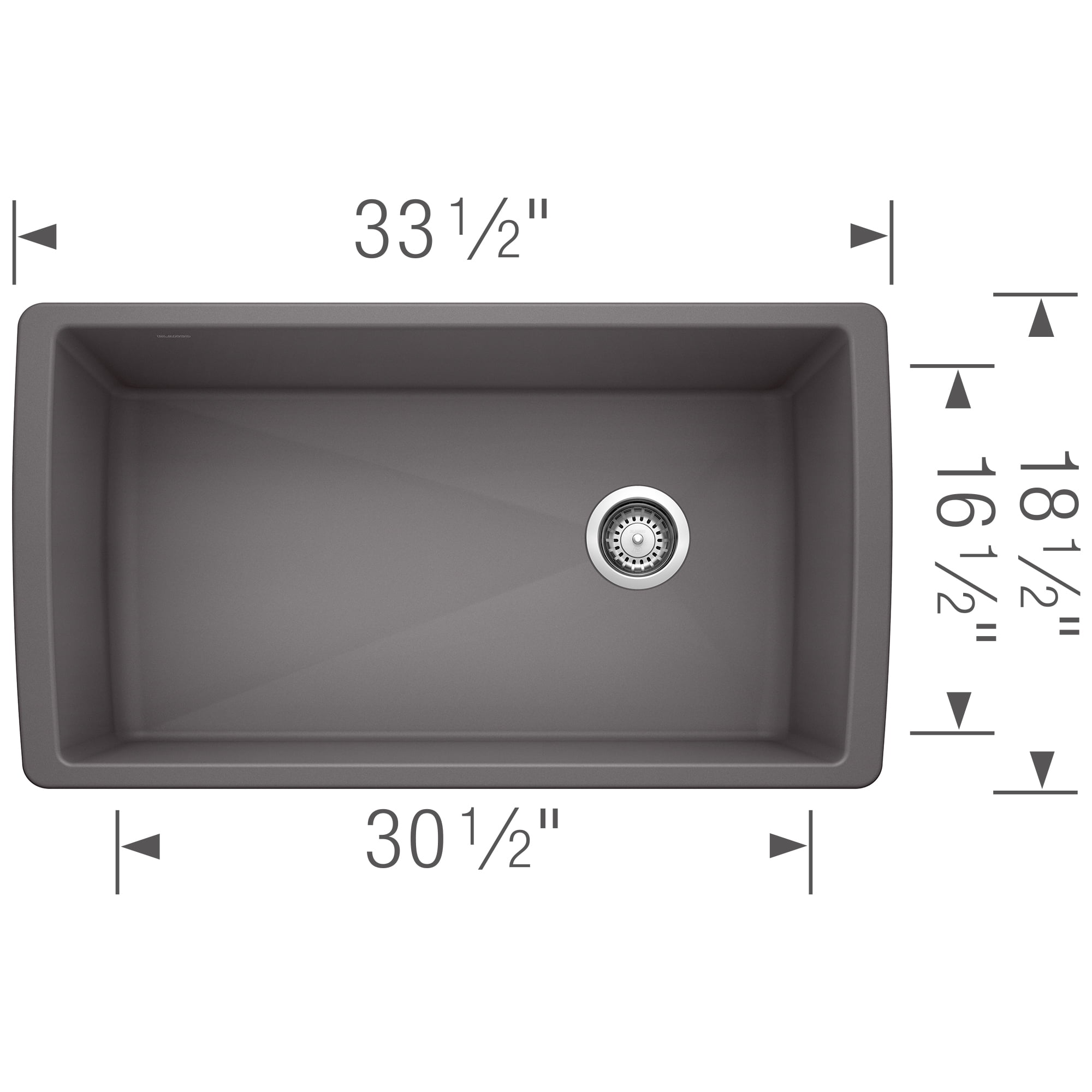 Blanco 441764 33-1/2" Diamond Super Single Bowl , Cinder